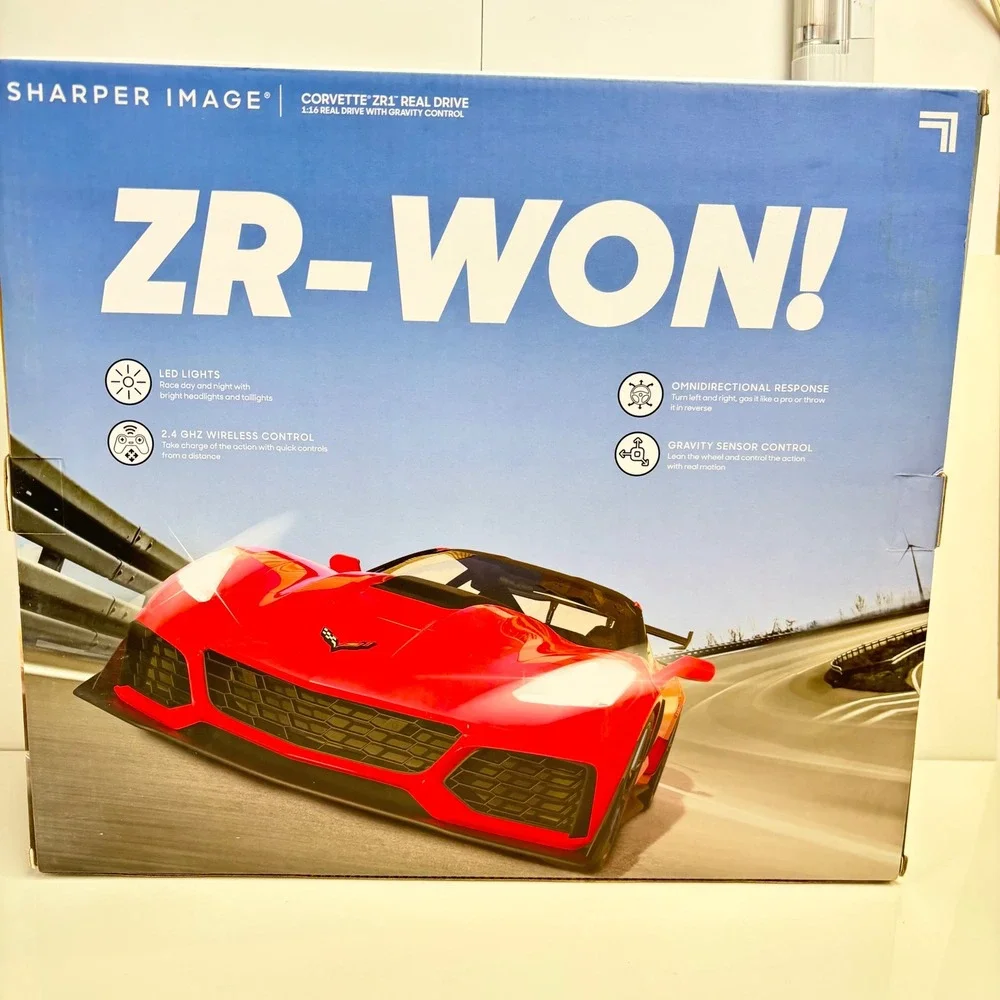 RC Car Corvette ZR1 Sharper Image Remote Control Toy Red Chevrolet New